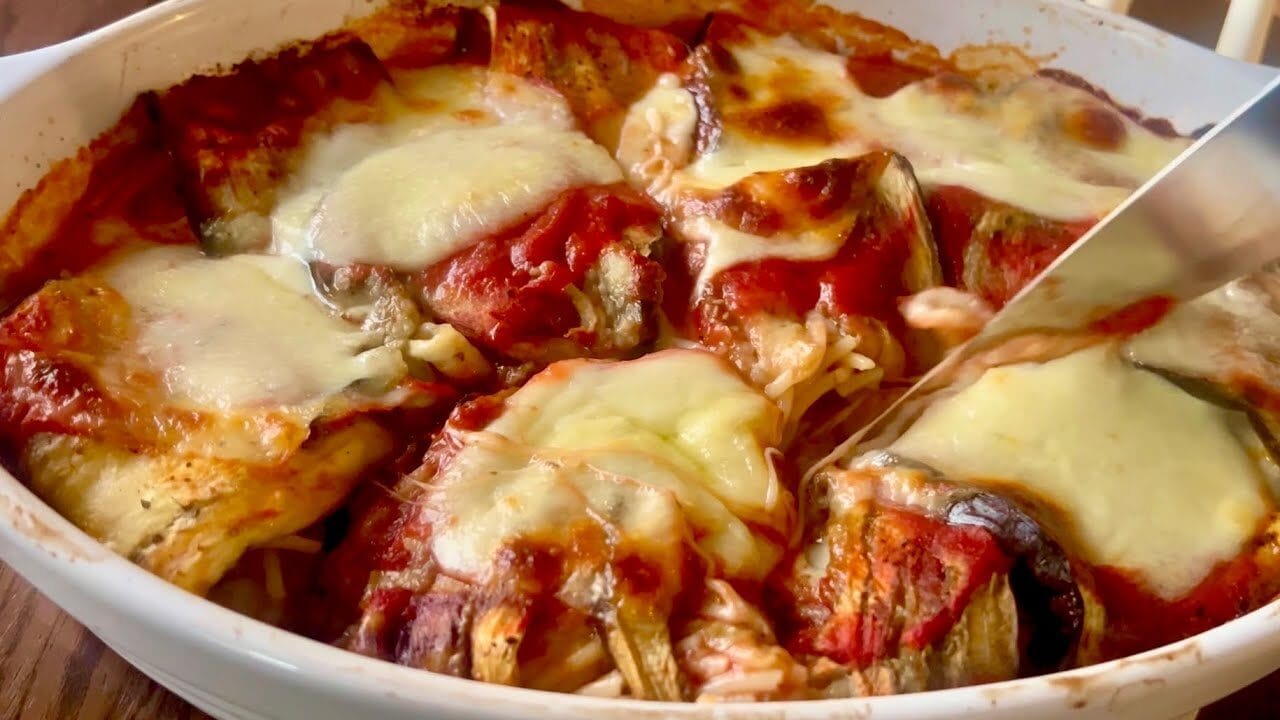 Melanzane e spaghetti al forno