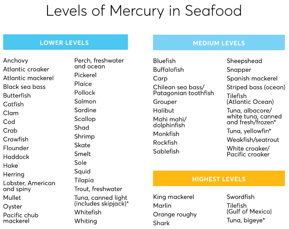 Mercurio nel pesce