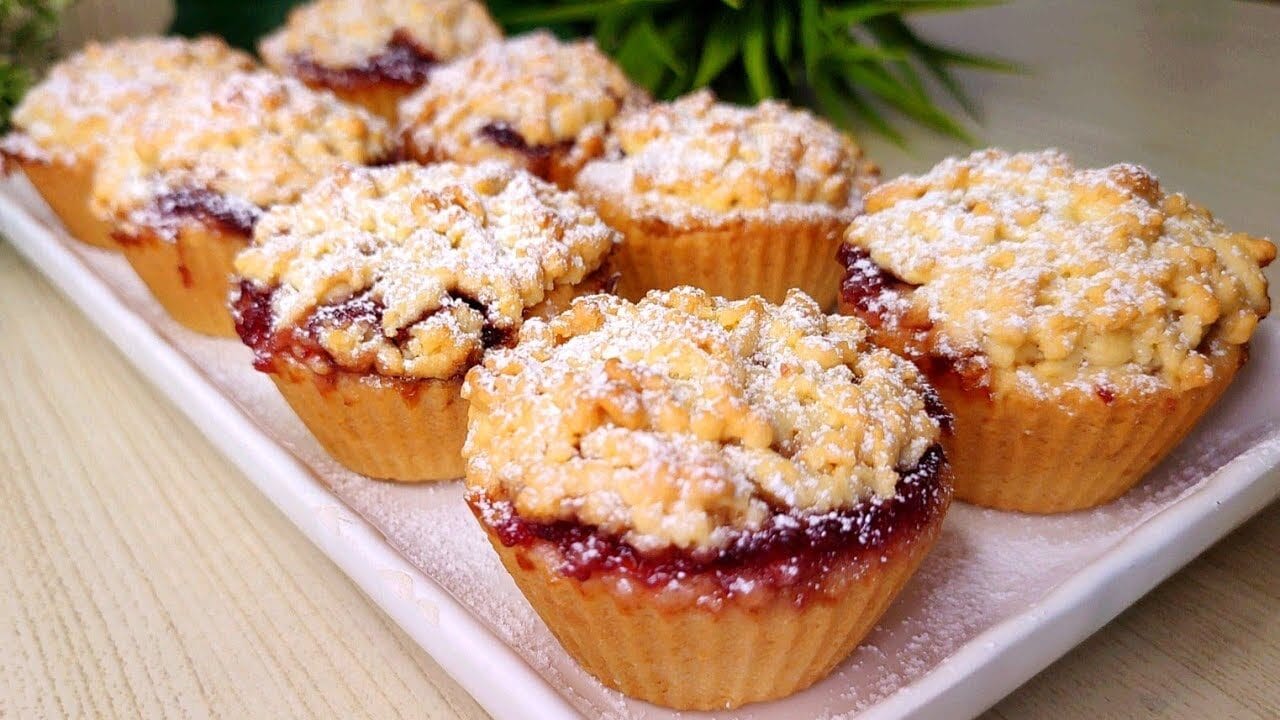 Muffin alla marmellata di fragole