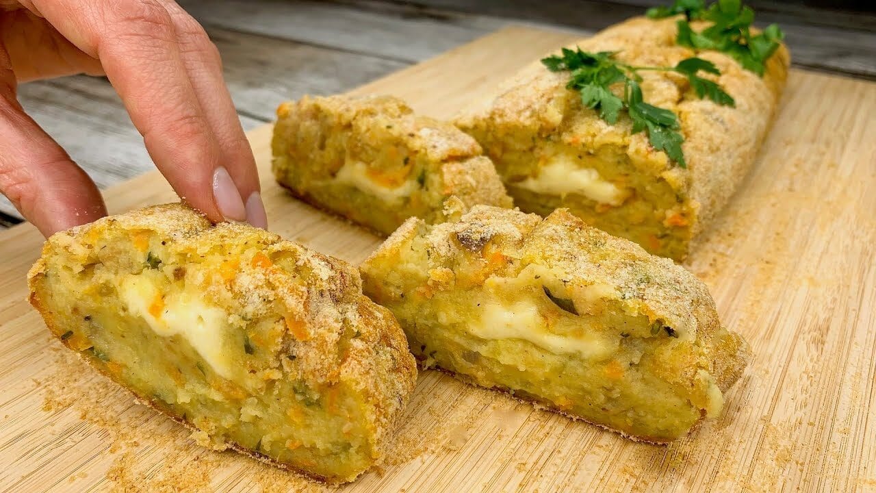 Polpettone di patate, carote e formaggio