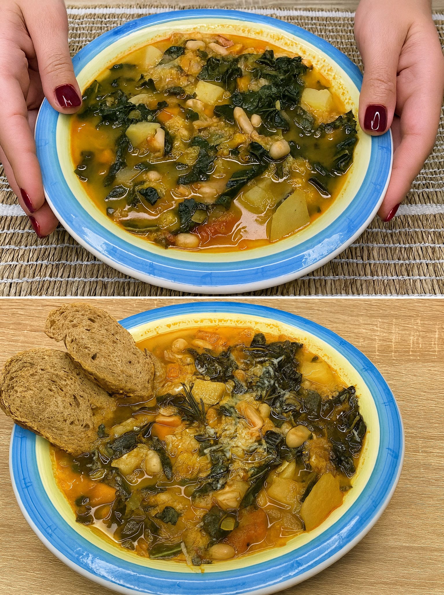 Zuppa di fagioli, verza e cavolo