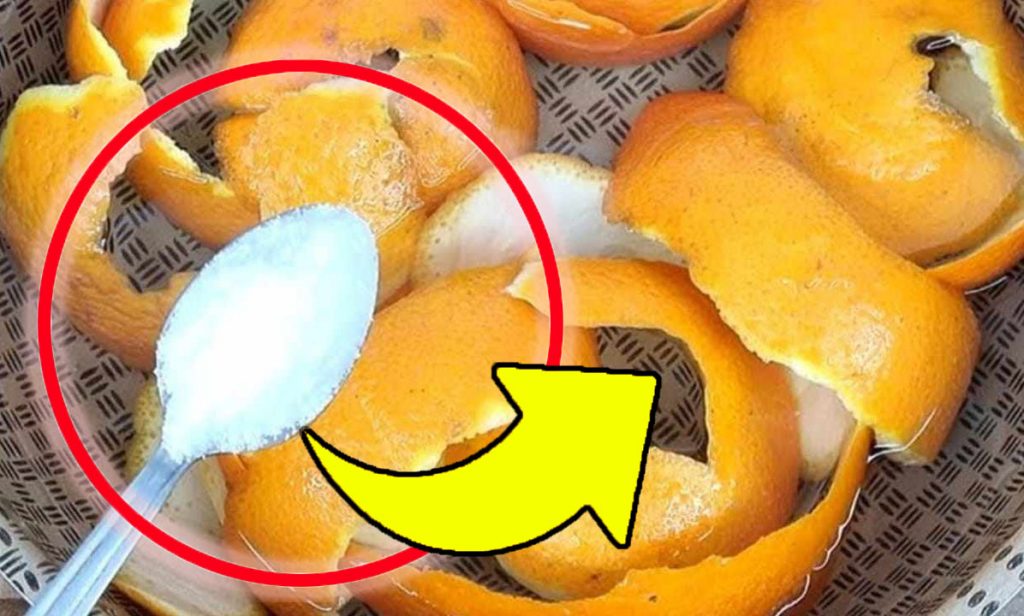 Bucce di arancia e 2 cucchiai di sale, mescolali assieme: “valgono oro” in casa se li usate così!