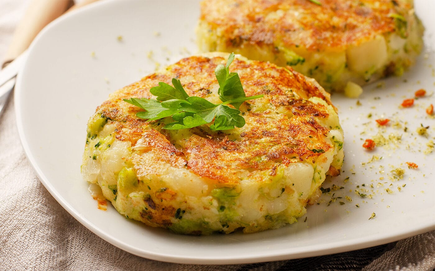 Burger di patate e broccoli