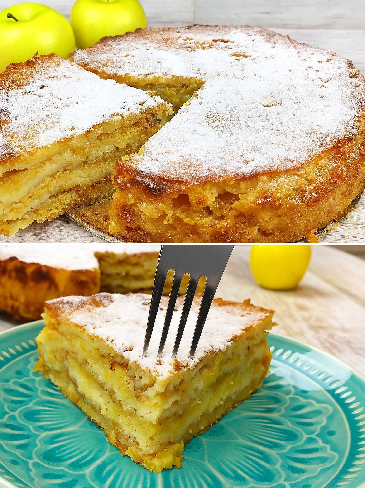 Torta di mele a strati