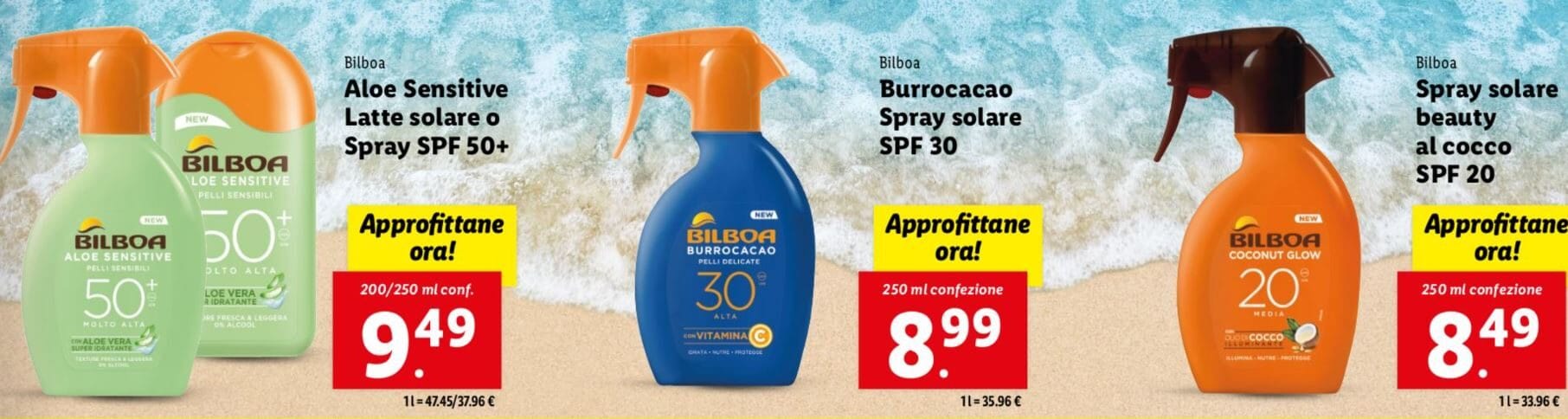 Crema solare bilboa offerta lidl