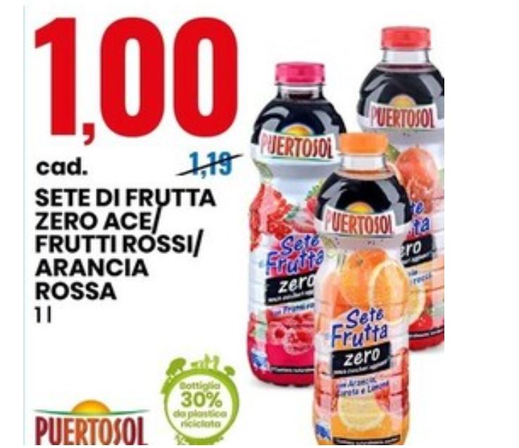 Bevanda alla frutta zero zuccheri Eurospin