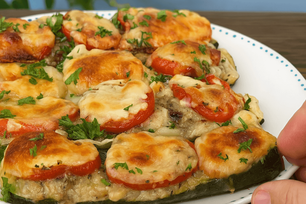 E’ da anni che farcisco le zucchine così, è un modo sfizioso e gustoso di mangiarle a dieta | Solo 190 Kcal!