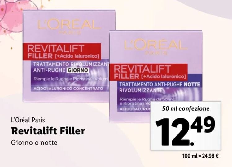 Revitalift filler l'oreal paris giorno e notte