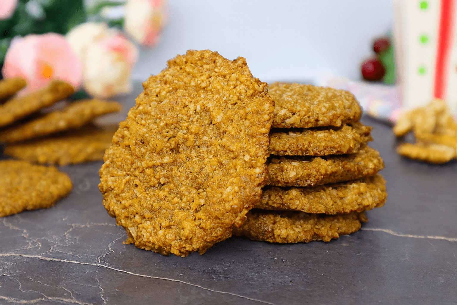 Biscotti di avena, mela e noci senza burro