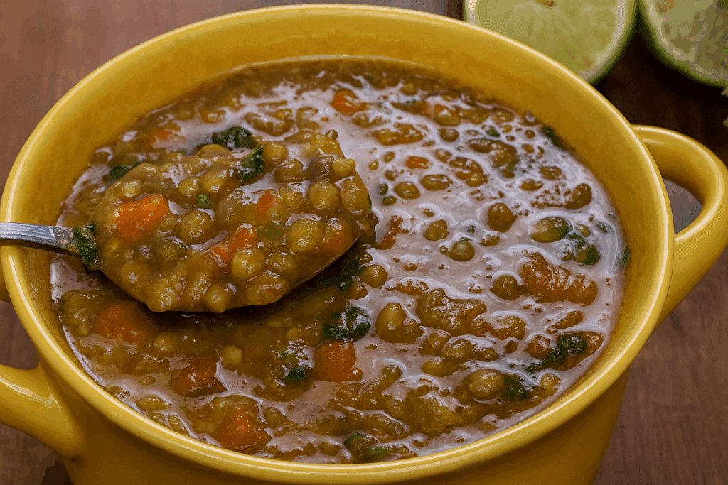 Zuppa di legumi, buona e con tanti ingredienti salutari per rafforzare il sistema immunitario | Solo 290 Kcal!