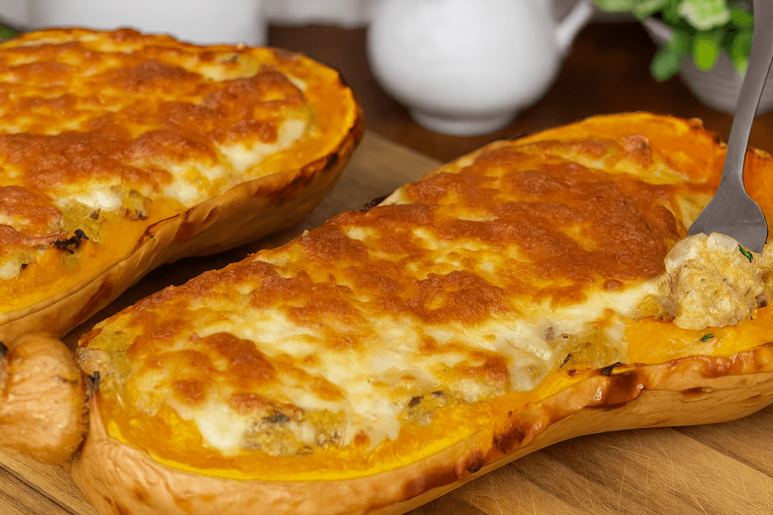 Zucca ripiena gratinata