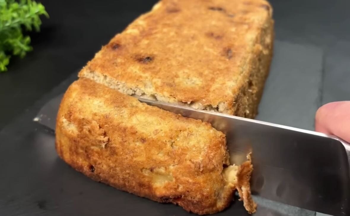 Torta di avena, mele e banana