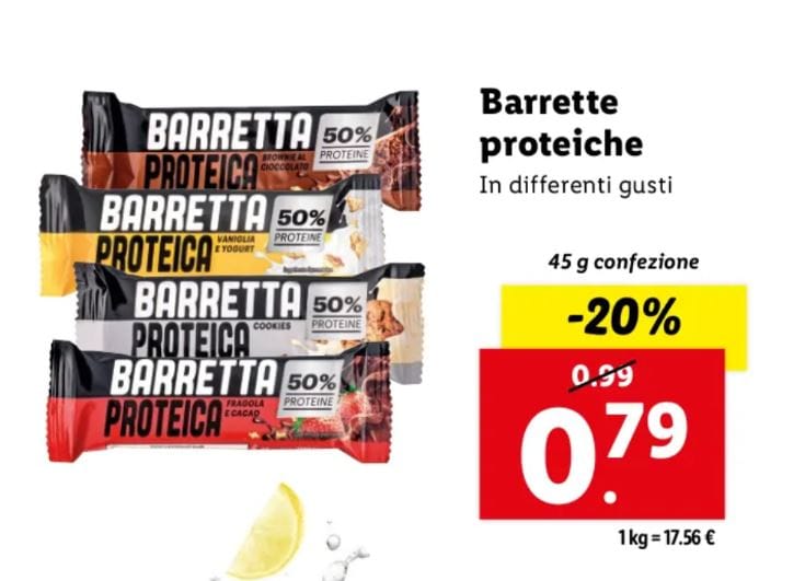Barrette proteiche lidl