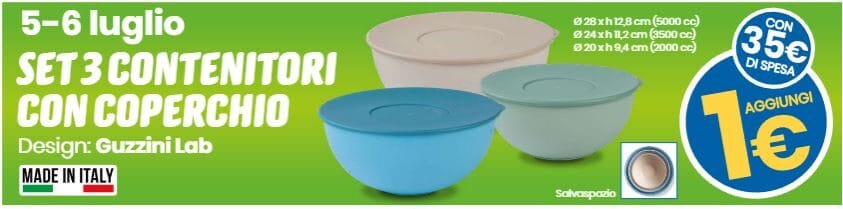 Set 3 contenitori Eurospin