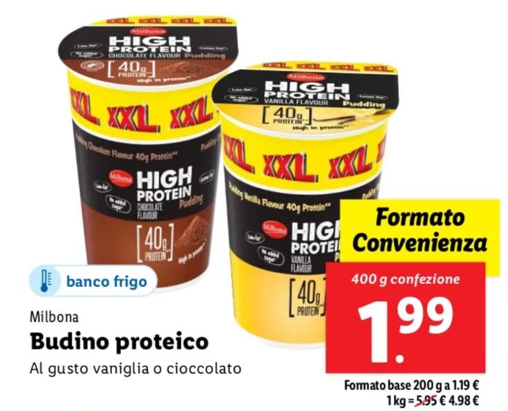 Budino proteico XXL Milbona lidl