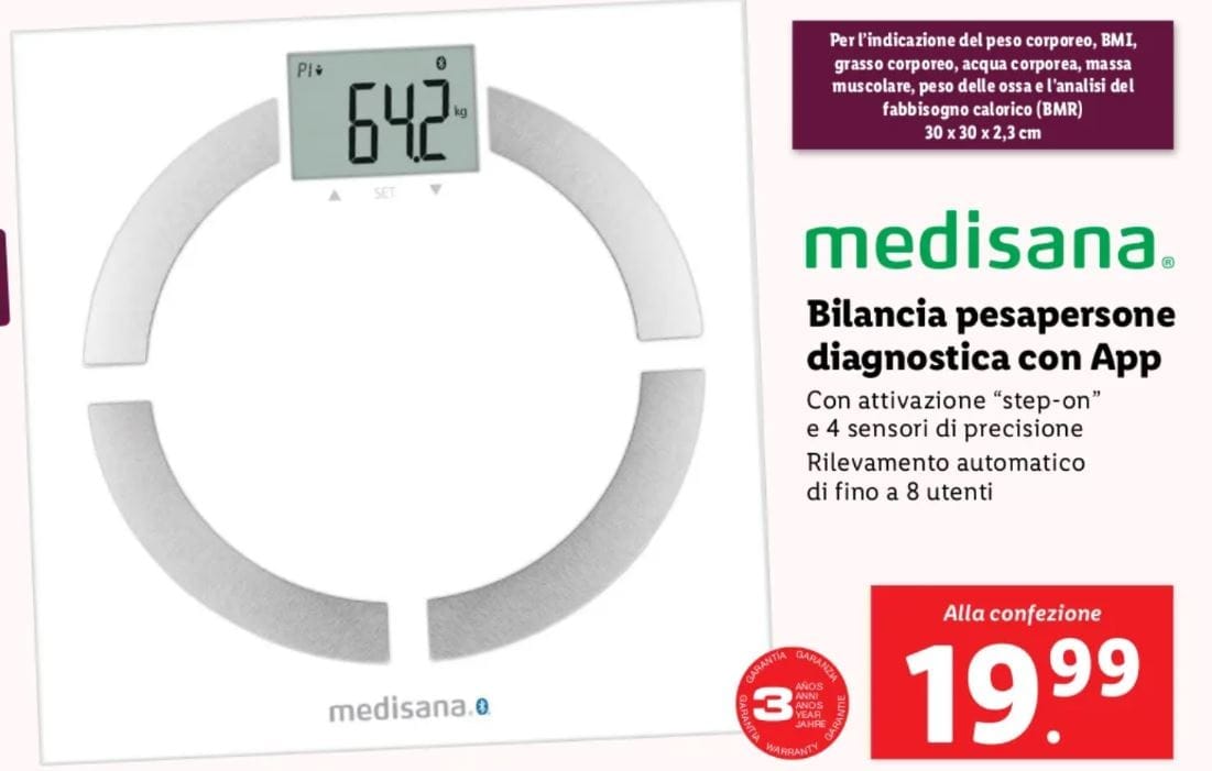 Bilancia pesapersone Lidl Medisana