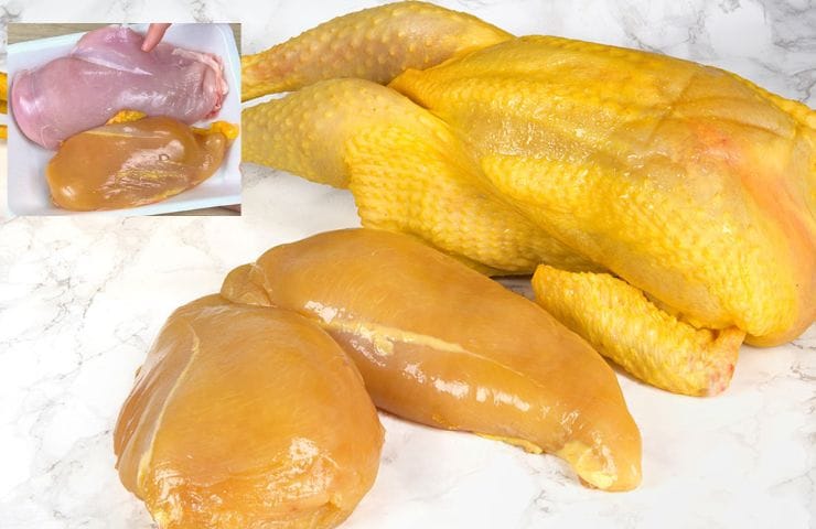 Pollo giallo o rosato