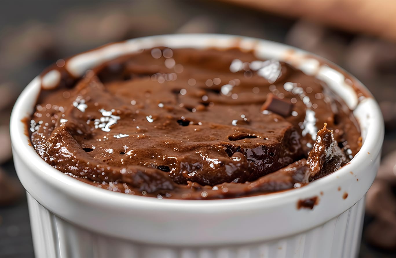 Dolce al cioccolato in tazza