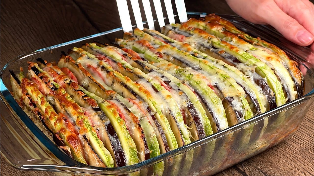 Melanzane, pomodori e zucchine al forno