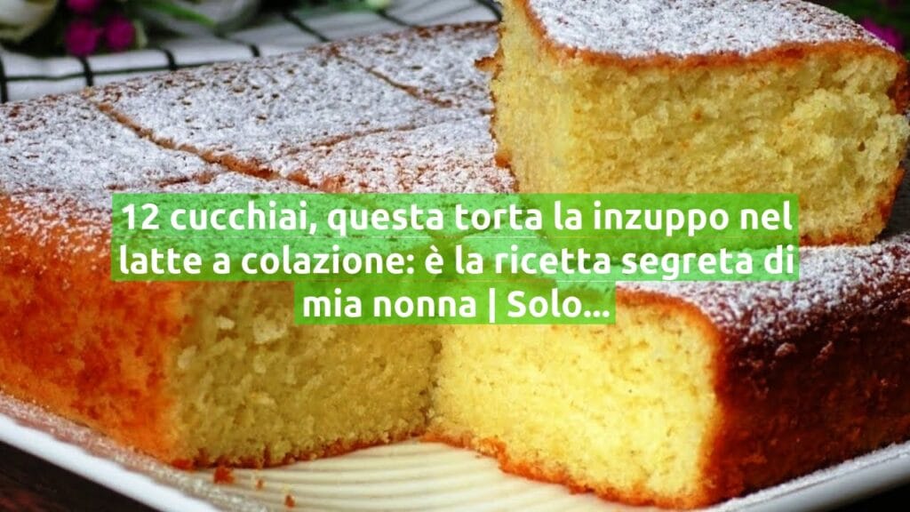 12 cucchiai, questa torta la inzuppo nel latte a colazione: è la ricetta segreta di mia nonna | Solo 200 Kcal!