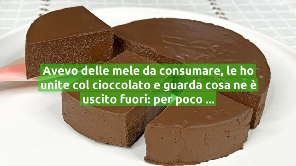 Avevo delle mele da consumare, le ho unite col cioccolato e guarda cosa ne è uscito fuori: per poco non riuscivo neanche ad assaggiarla!