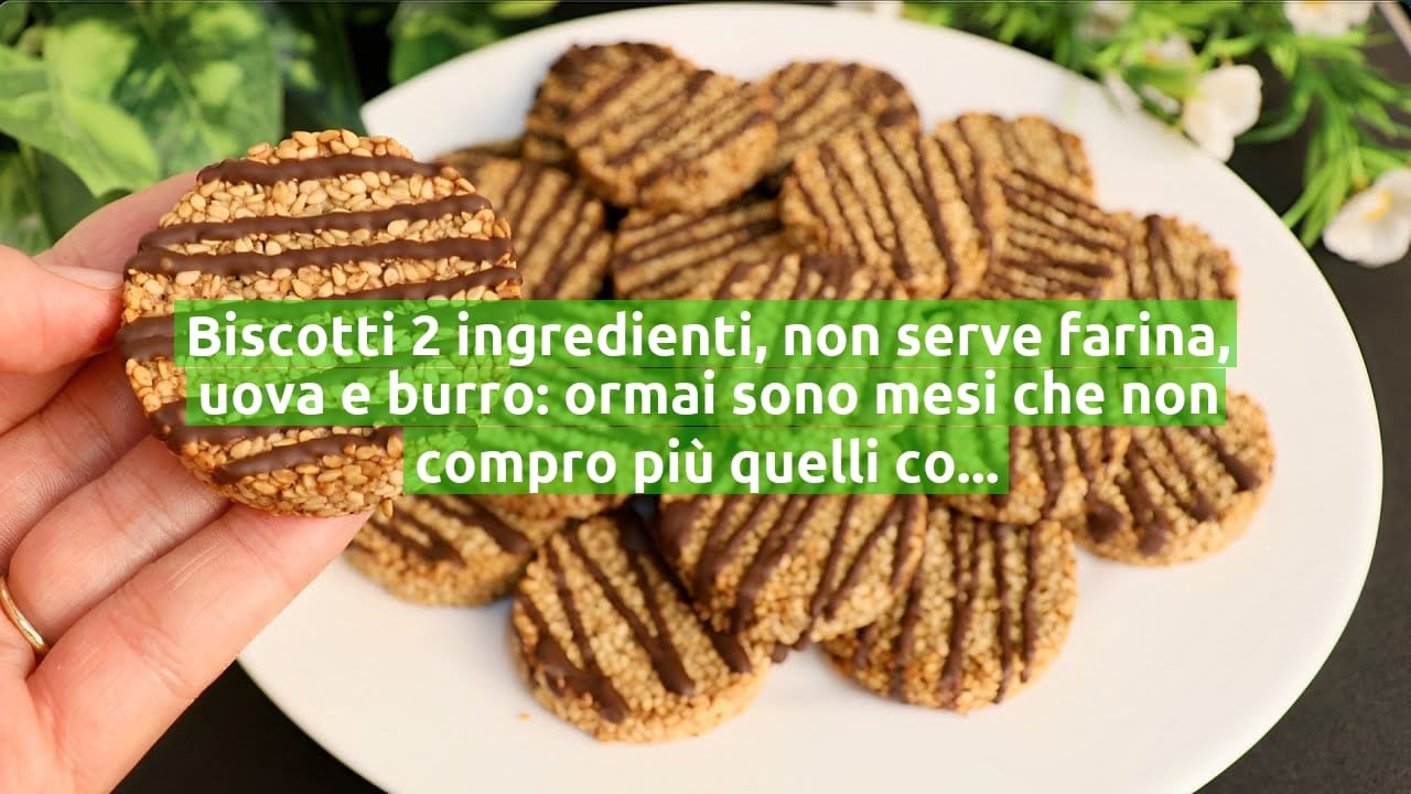 Biscotti 2 ingredienti, non serve farina, uova e burro: ormai sono mesi che non compro più quelli confezionati!