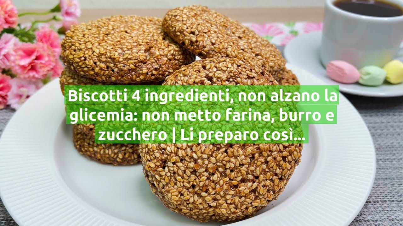 Biscotti 4 ingredienti, non alzano la glicemia: non metto farina, burro e zucchero | Li preparo così!
