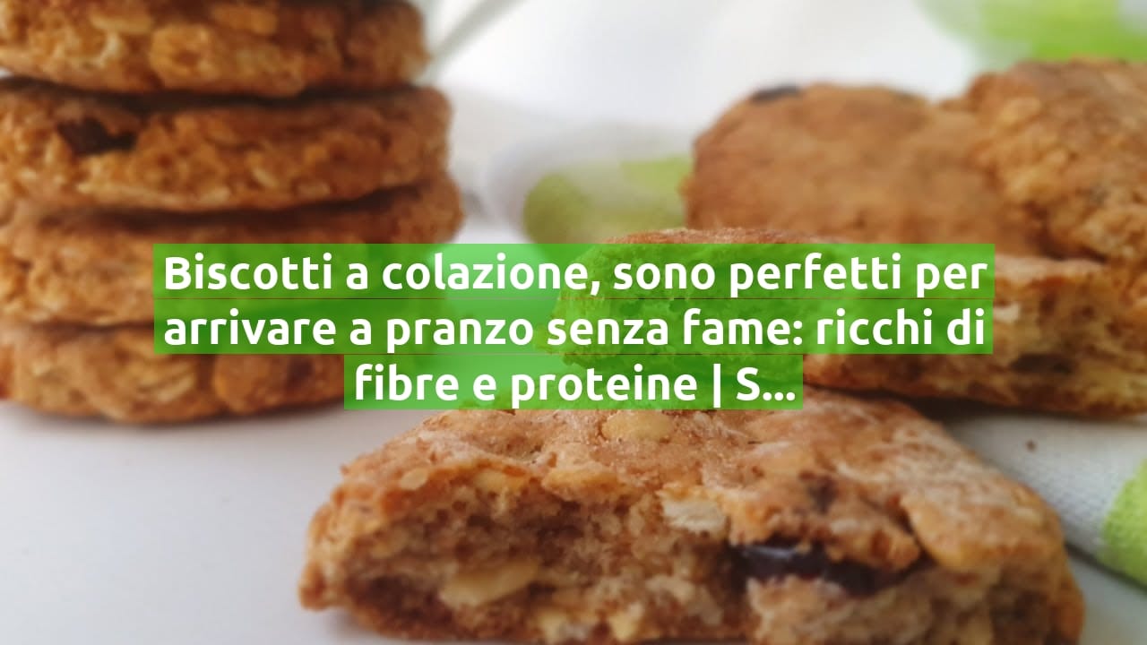 Biscotti a colazione, sono perfetti per arrivare a pranzo senza fame: ricchi di fibre e proteine | Solo 90 Kcal!