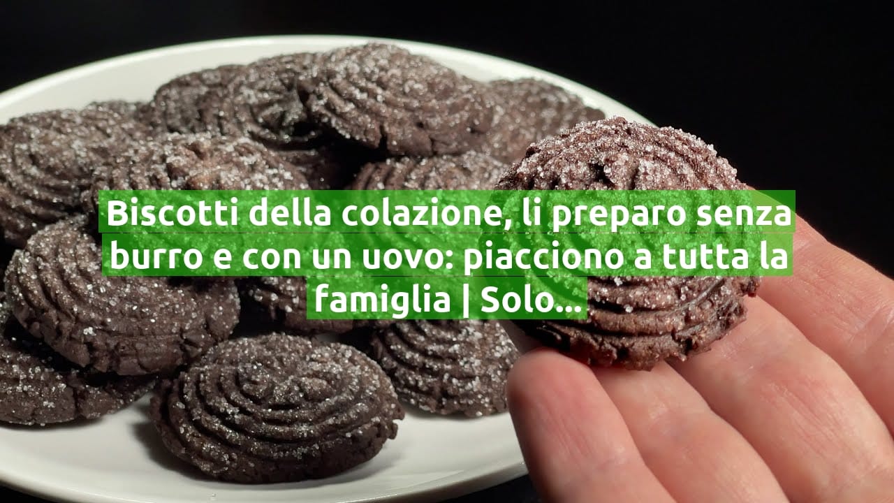 Biscotti della colazione, li preparo senza burro e con un uovo: piacciono a tutta la famiglia | Solo 70 Kcal!