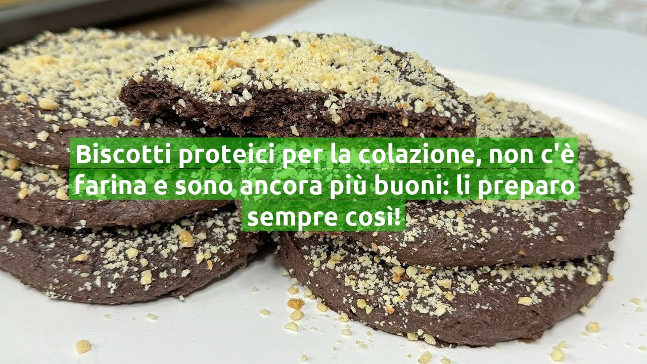 Biscotti proteici per la colazione, non c'è farina e sono ancora più buoni: li preparo sempre così!