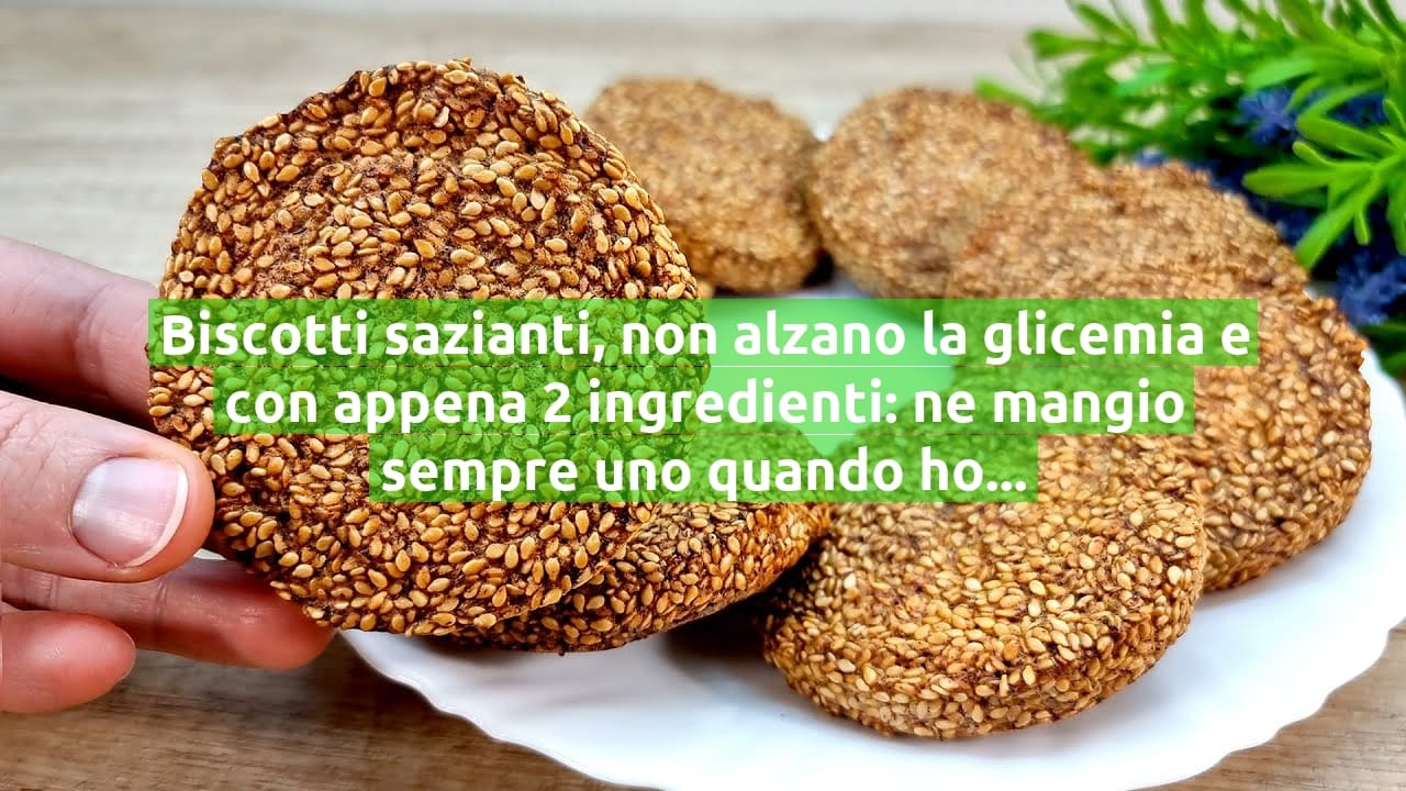 Biscotti sazianti, non alzano la glicemia e con appena 2 ingredienti: ne mangio sempre uno quando ho tanta fame!