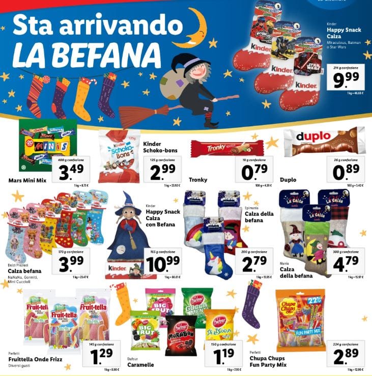 Calza befana lidl