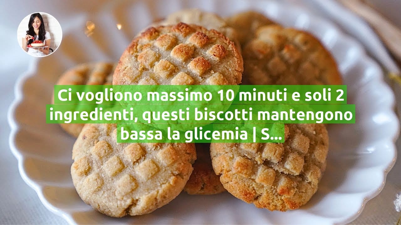 Ci vogliono massimo 10 minuti e soli 2 ingredienti, questi biscotti mantengono bassa la glicemia | Solo 70 Kcal!