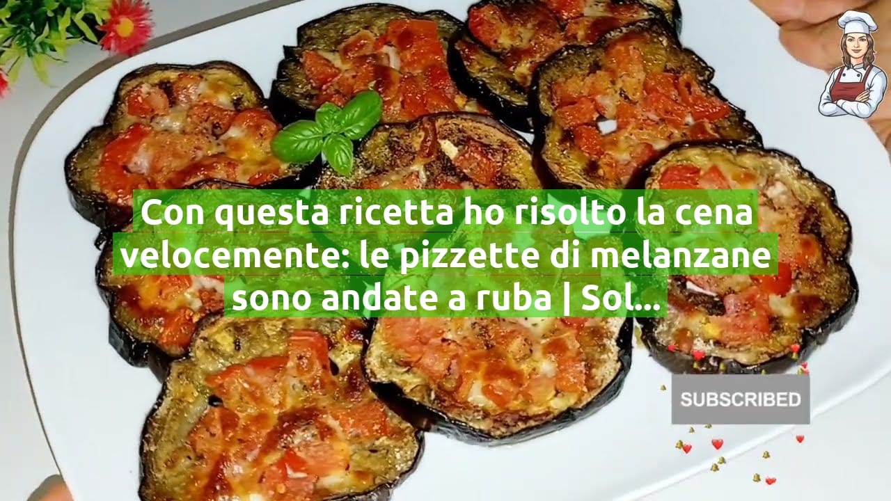Con questa ricetta ho risolto la cena velocemente: le pizzette di melanzane sono andate a ruba | Solo 40 Kcal!