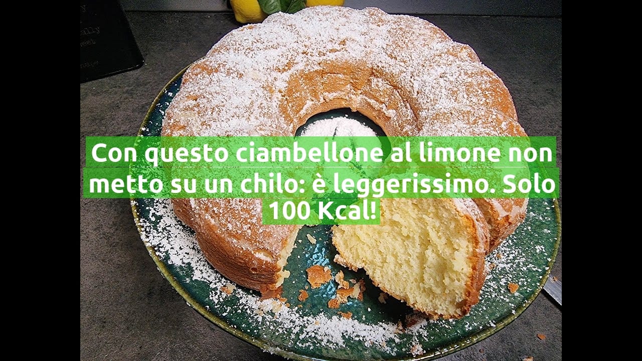 Con questo ciambellone al limone non metto su un chilo: è leggerissimo. Solo 100 Kcal!