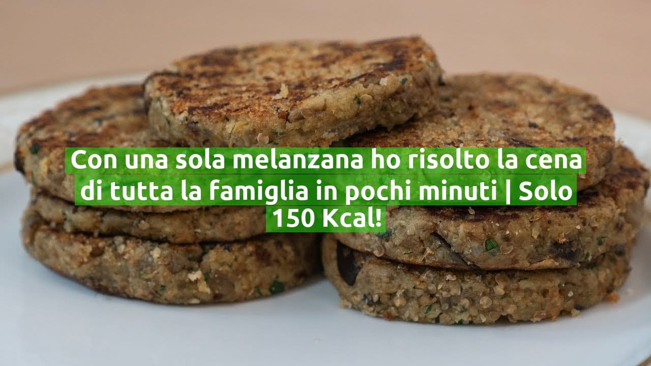 Con una sola melanzana ho risolto la cena di tutta la famiglia in pochi minuti | Solo 150 Kcal!