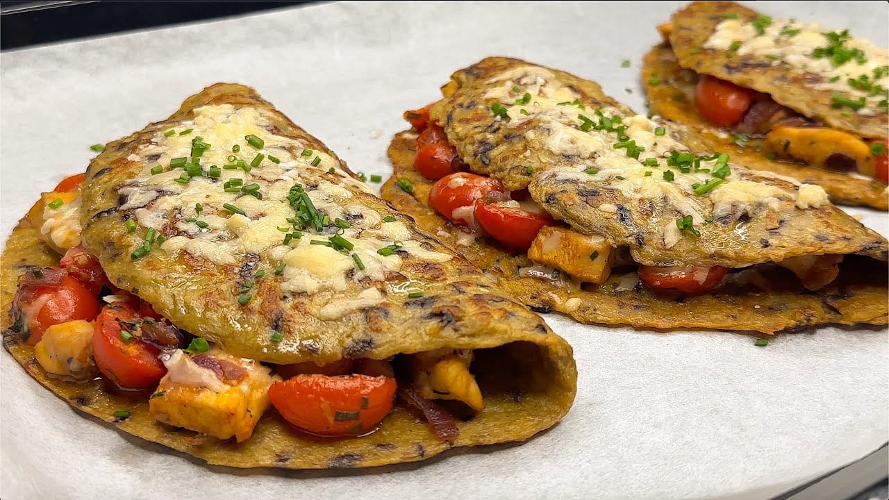 Crepes di melanzane e pollo