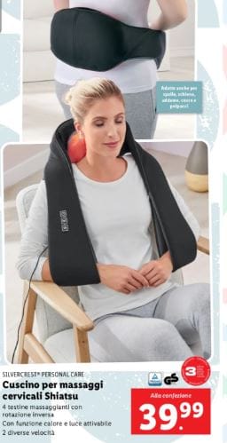 Cuscino per massaggi cervicali lidl