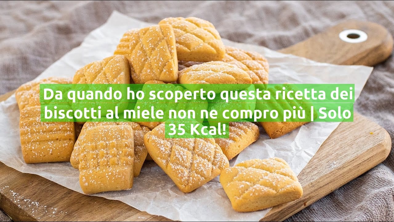 Da quando ho scoperto questa ricetta dei biscotti al miele non ne compro più | Solo 35 Kcal!