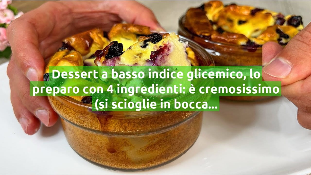 Dessert a basso indice glicemico, lo preparo con 4 ingredienti: è cremosissimo (si scioglie in bocca)!