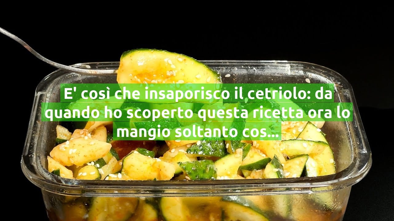 E' così che insaporisco il cetriolo: da quando ho scoperto questa ricetta ora lo mangio soltanto così | Solo 95 Kcal!