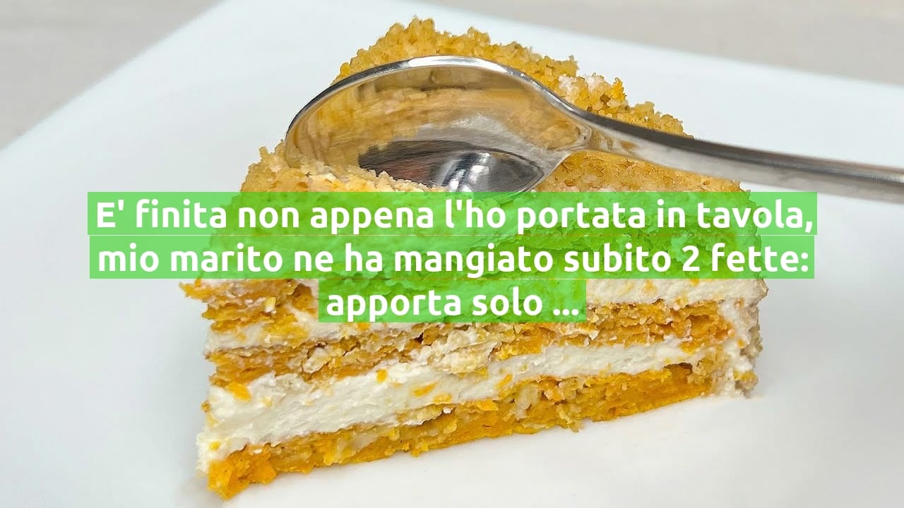 E' finita non appena l'ho portata in tavola, mio marito ne ha mangiato subito 2 fette: apporta solo 190 calorie!