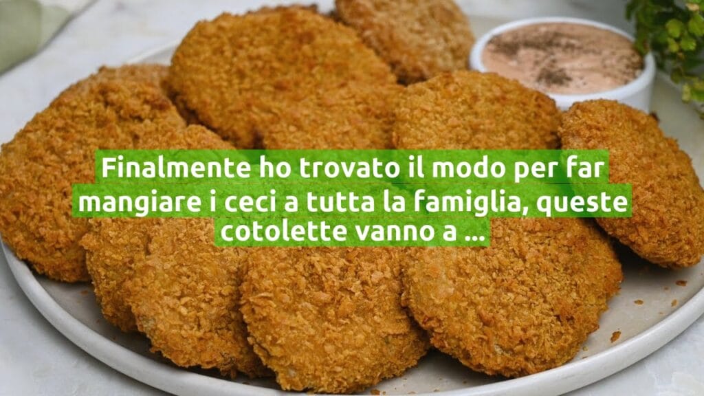 Finalmente ho trovato il modo per far mangiare i ceci a tutta la famiglia, queste cotolette vanno a ruba | Solo 150 Kcal!