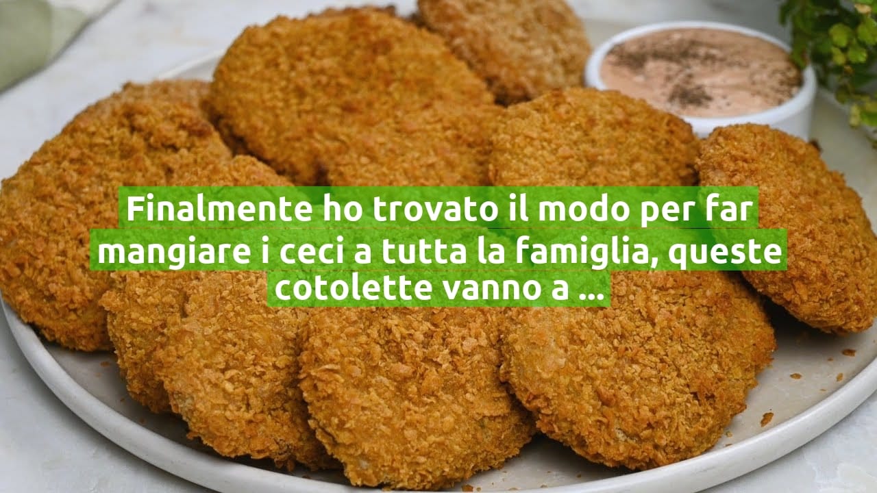 Finalmente ho trovato il modo per far mangiare i ceci a tutta la famiglia, queste cotolette vanno a ruba | Solo 150 Kcal!