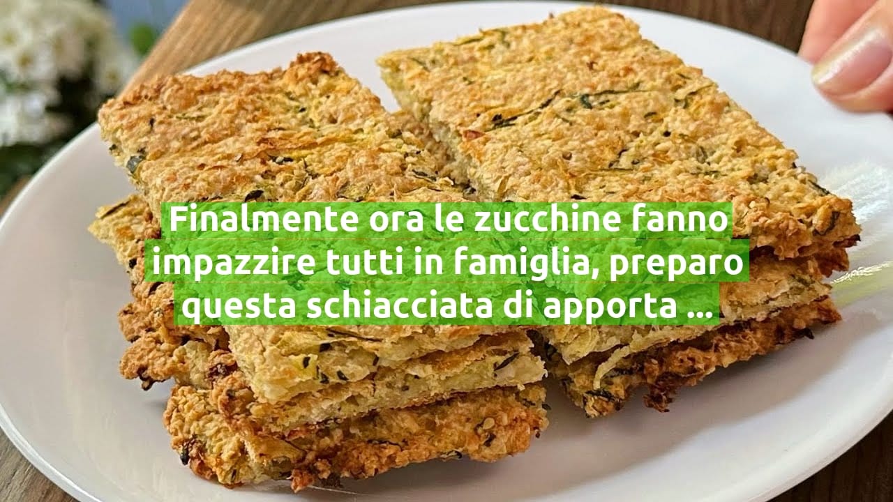 Finalmente ora le zucchine fanno impazzire tutti in famiglia, preparo questa schiacciata di apporta 80 calorie!