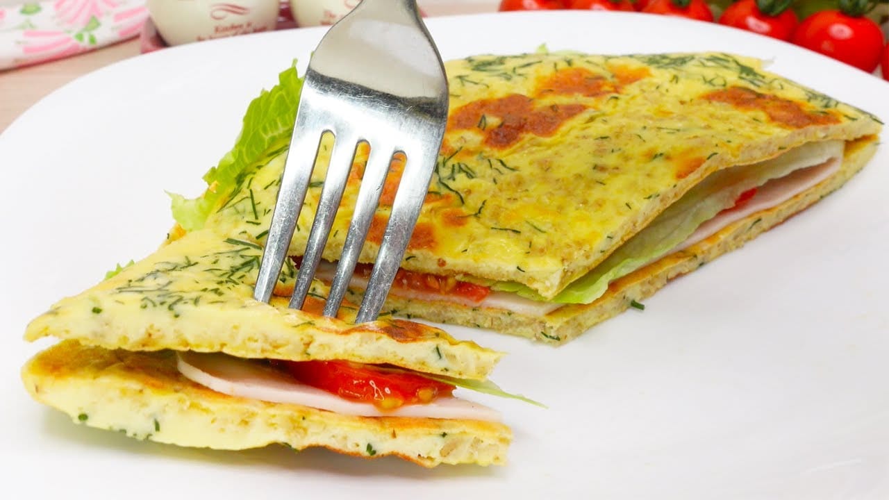 Frittata di avena farcita