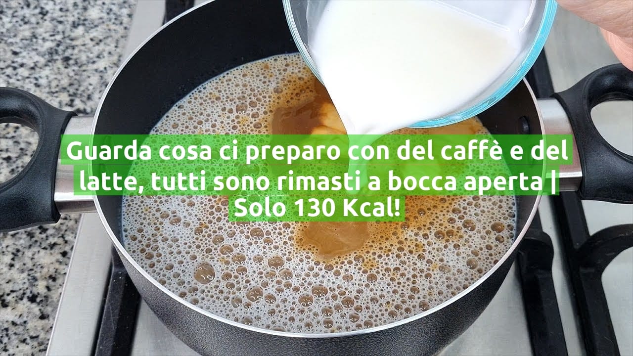 Guarda cosa ci preparo con del caffè e del latte, tutti sono rimasti a bocca aperta | Solo 130 Kcal!