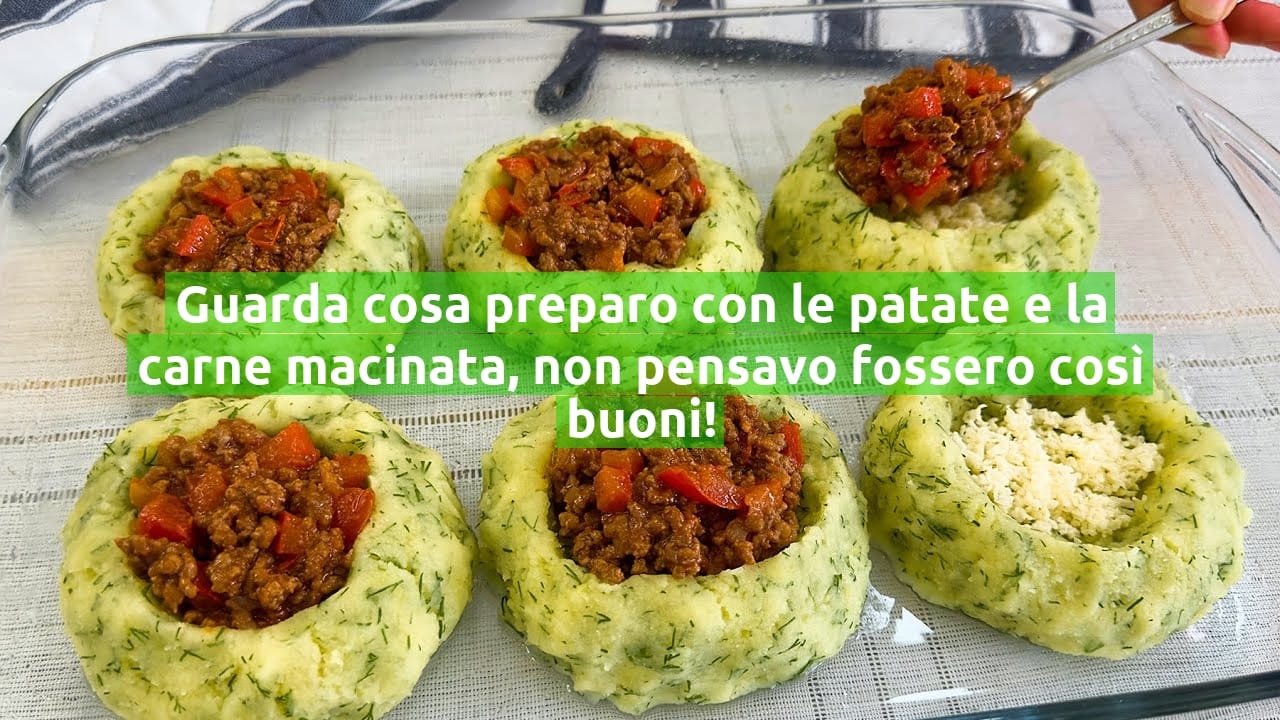 Guarda cosa preparo con le patate e la carne macinata, non pensavo fossero così buoni!