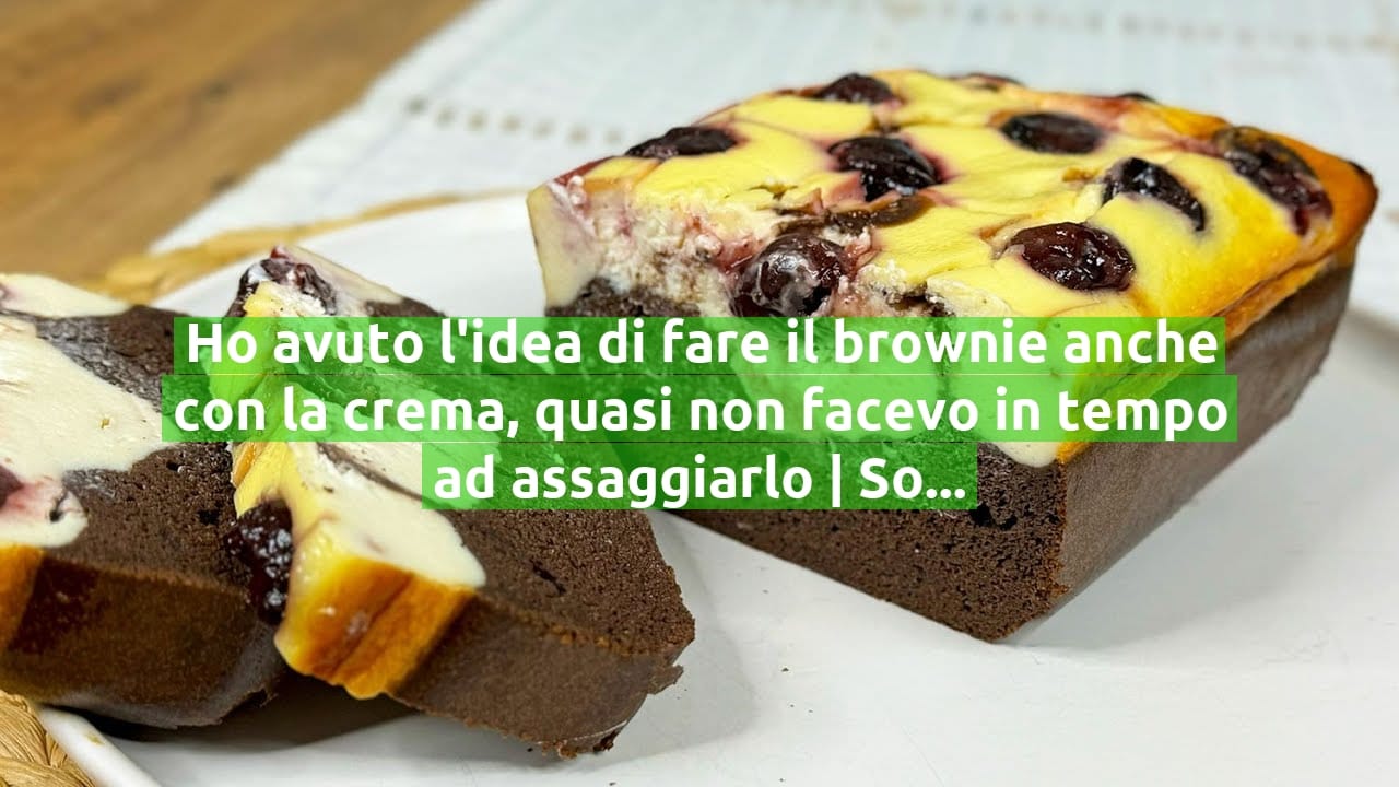 Ho avuto l'idea di fare il brownie anche con la crema, quasi non facevo in tempo ad assaggiarlo | Solo 150 Kcal!