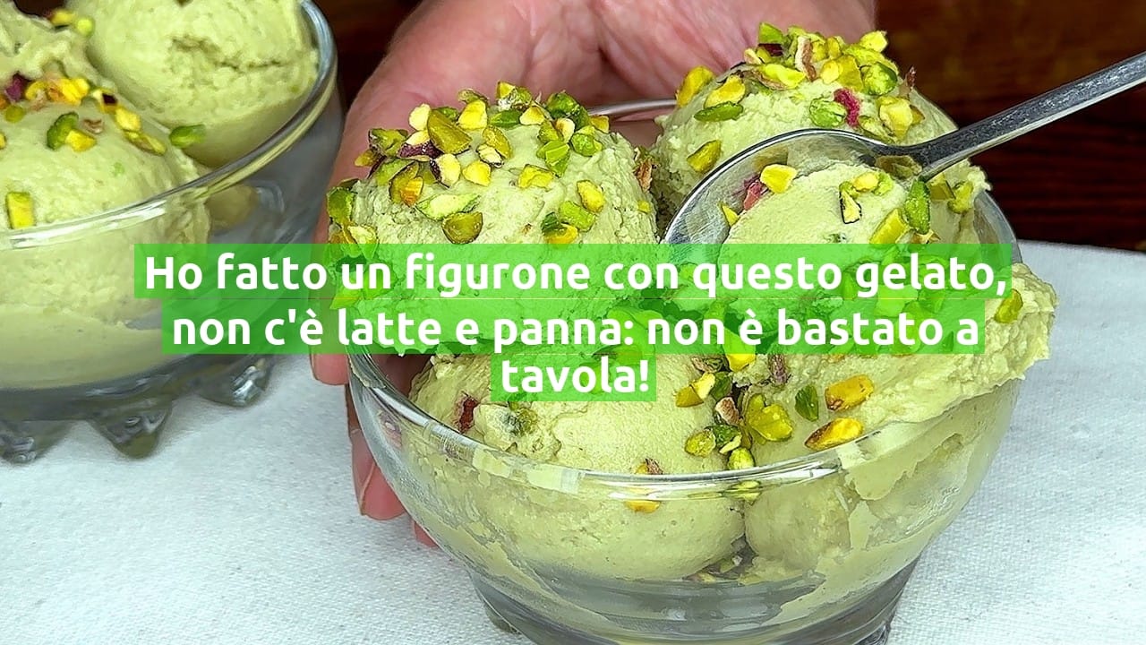 Ho fatto un figurone con questo gelato, non c'è latte e panna: non è bastato a tavola!